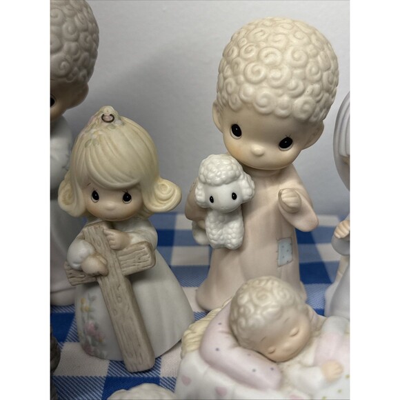 1986 Precious Moments Nativity Set 11 Pc “Come Let Us Adore Him” Figurines - Picture 3 of 16